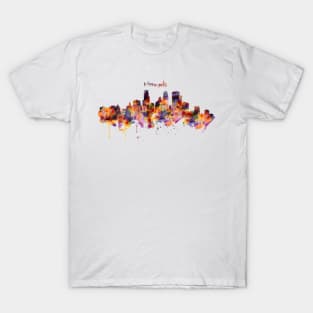 Minneapolis Watercolor Skyline T-Shirt